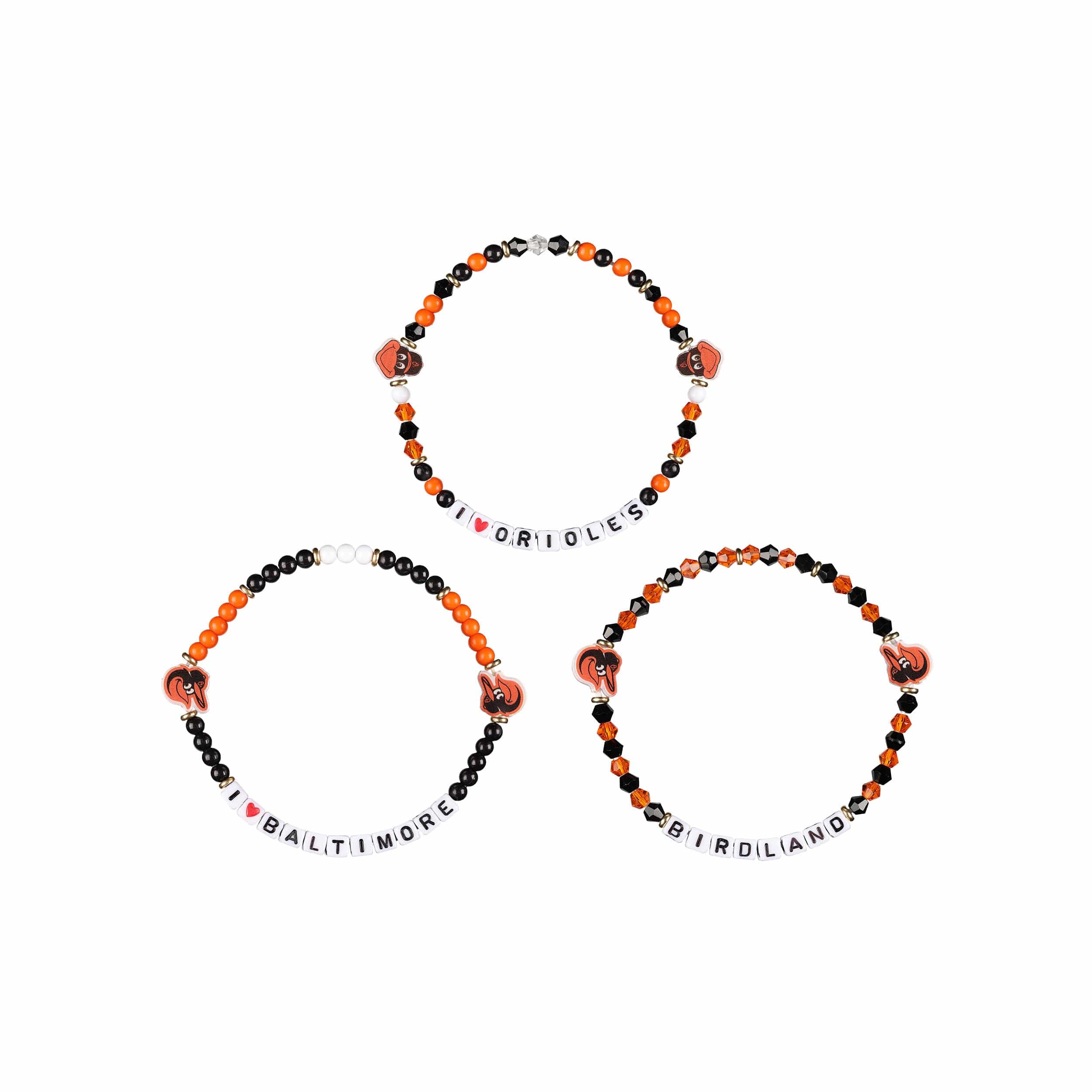 Baltimore Orioles MLB 3 Pack Friendship Bracelet - Image 3