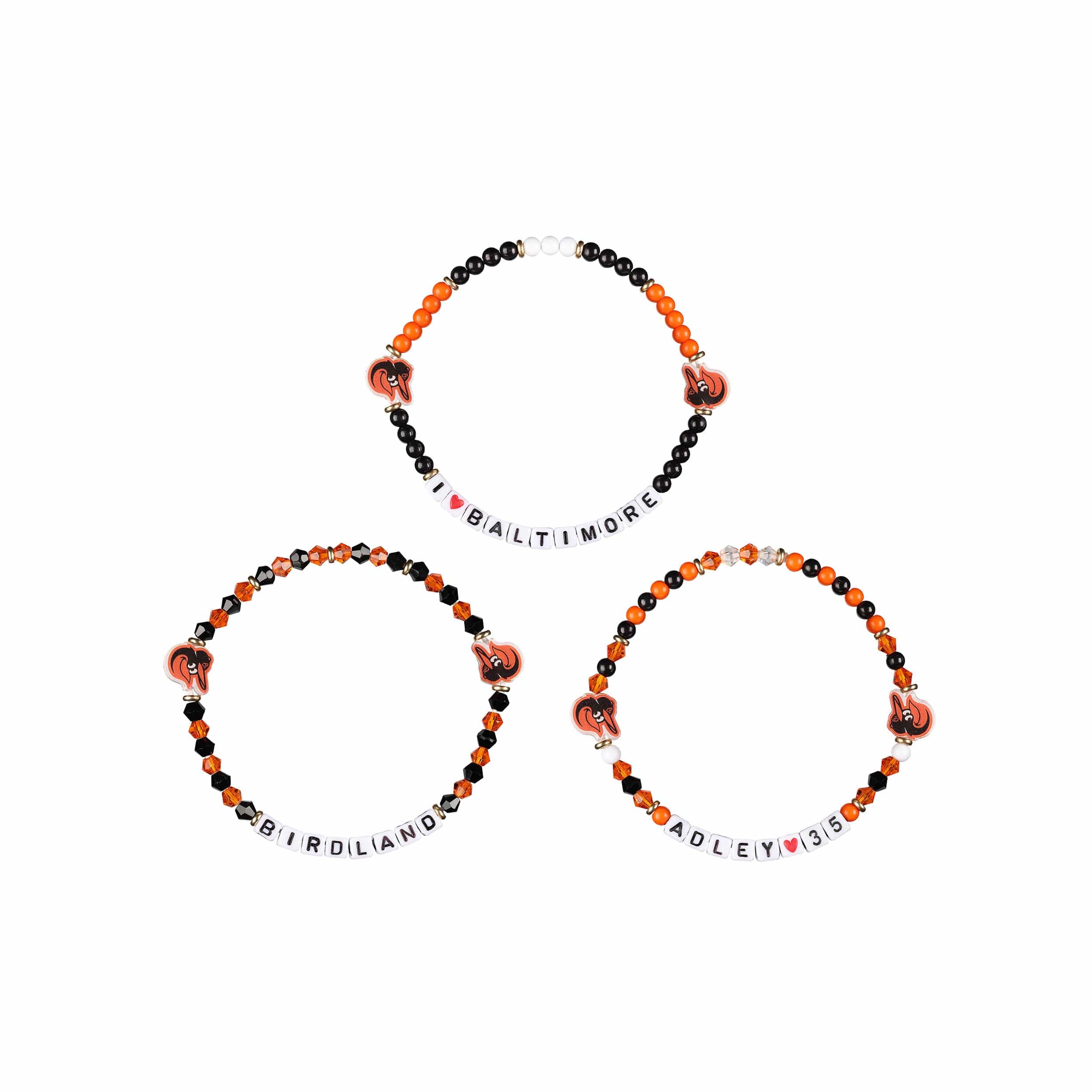 Baltimore Orioles MLB Adley Rutschman 3 Pack Player Friendship Bracelet - Image 3
