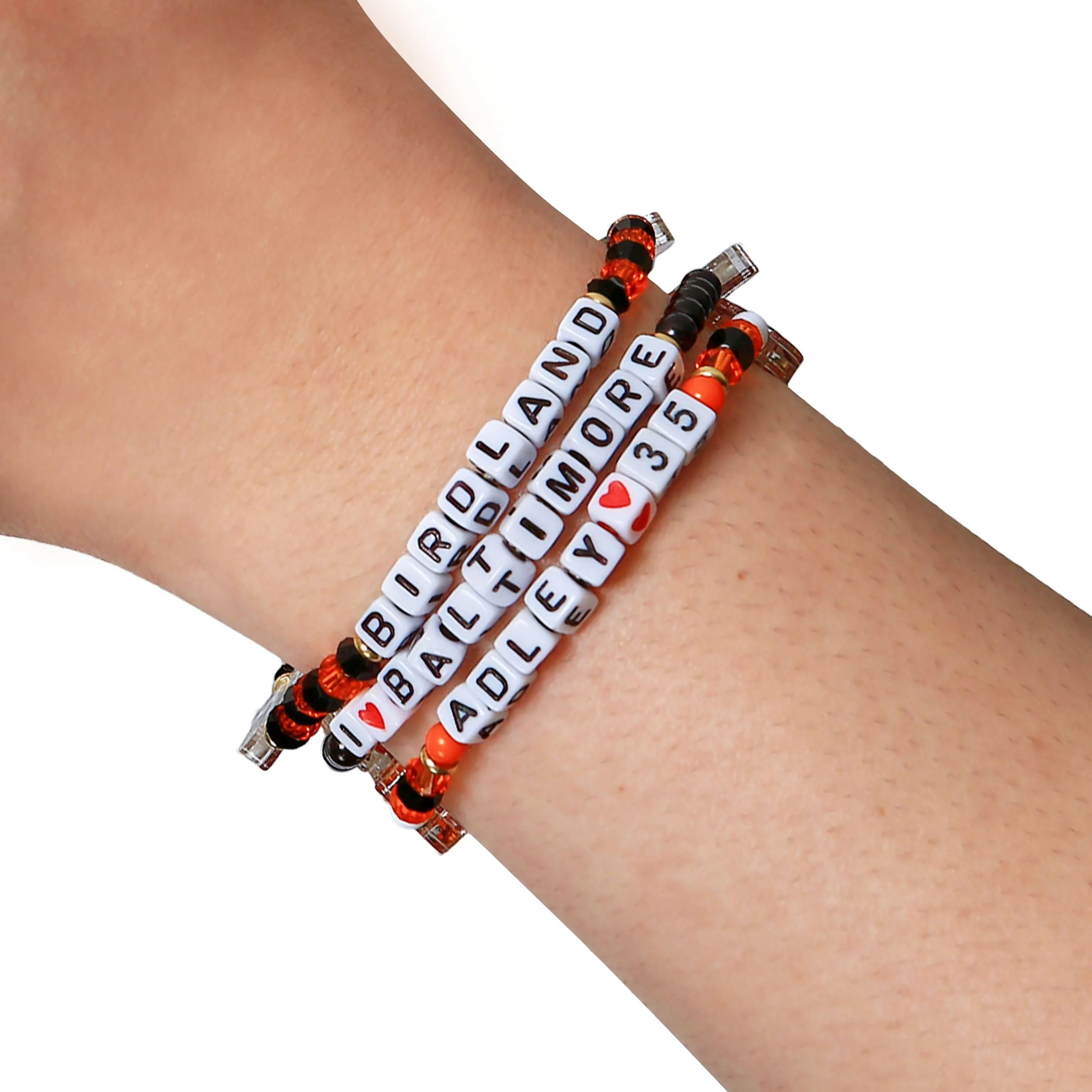 Baltimore Orioles MLB Adley Rutschman 3 Pack Player Friendship Bracelet - Image 4
