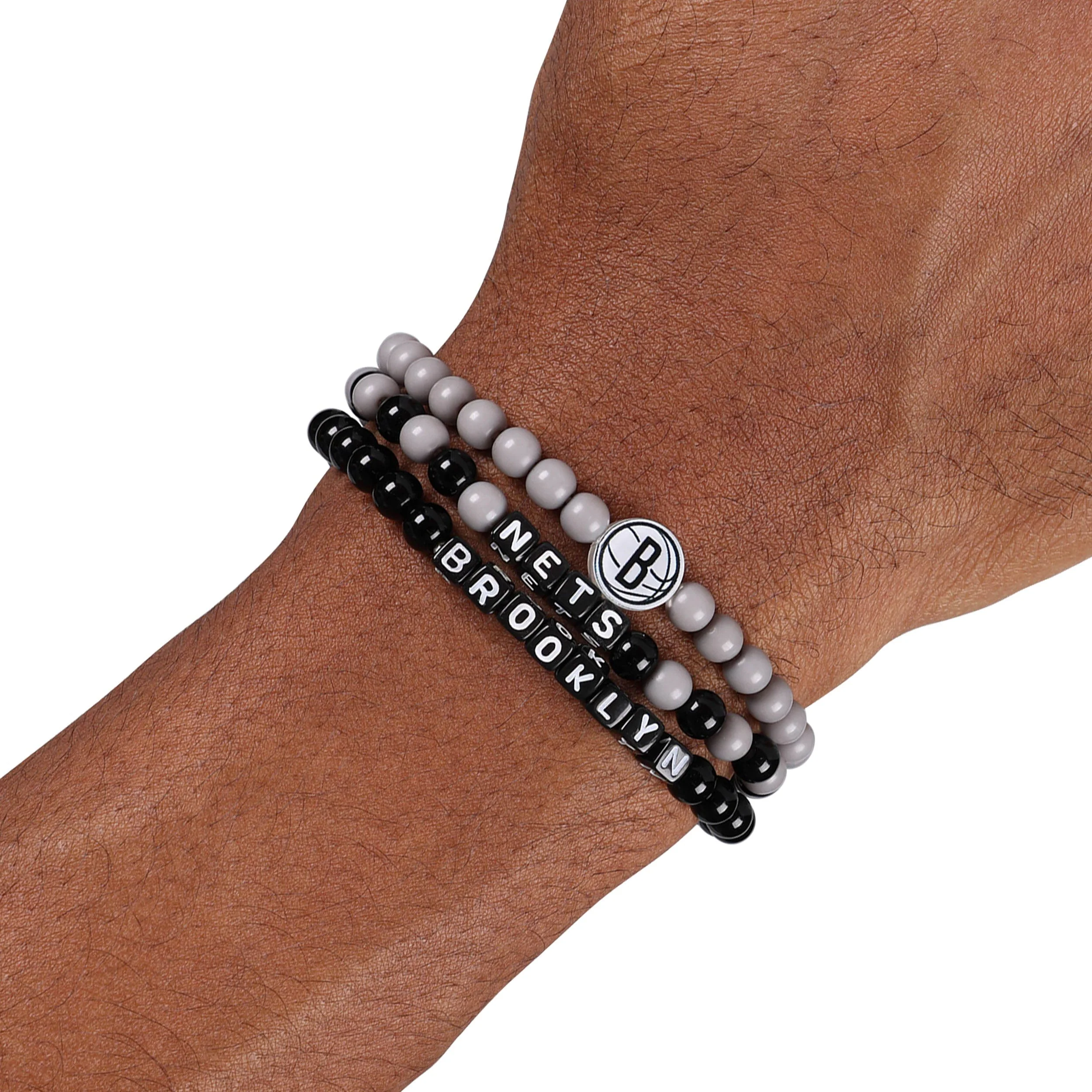 Brooklyn Nets NBA 3 Pack Beaded Friendship Bracelet - Image 4