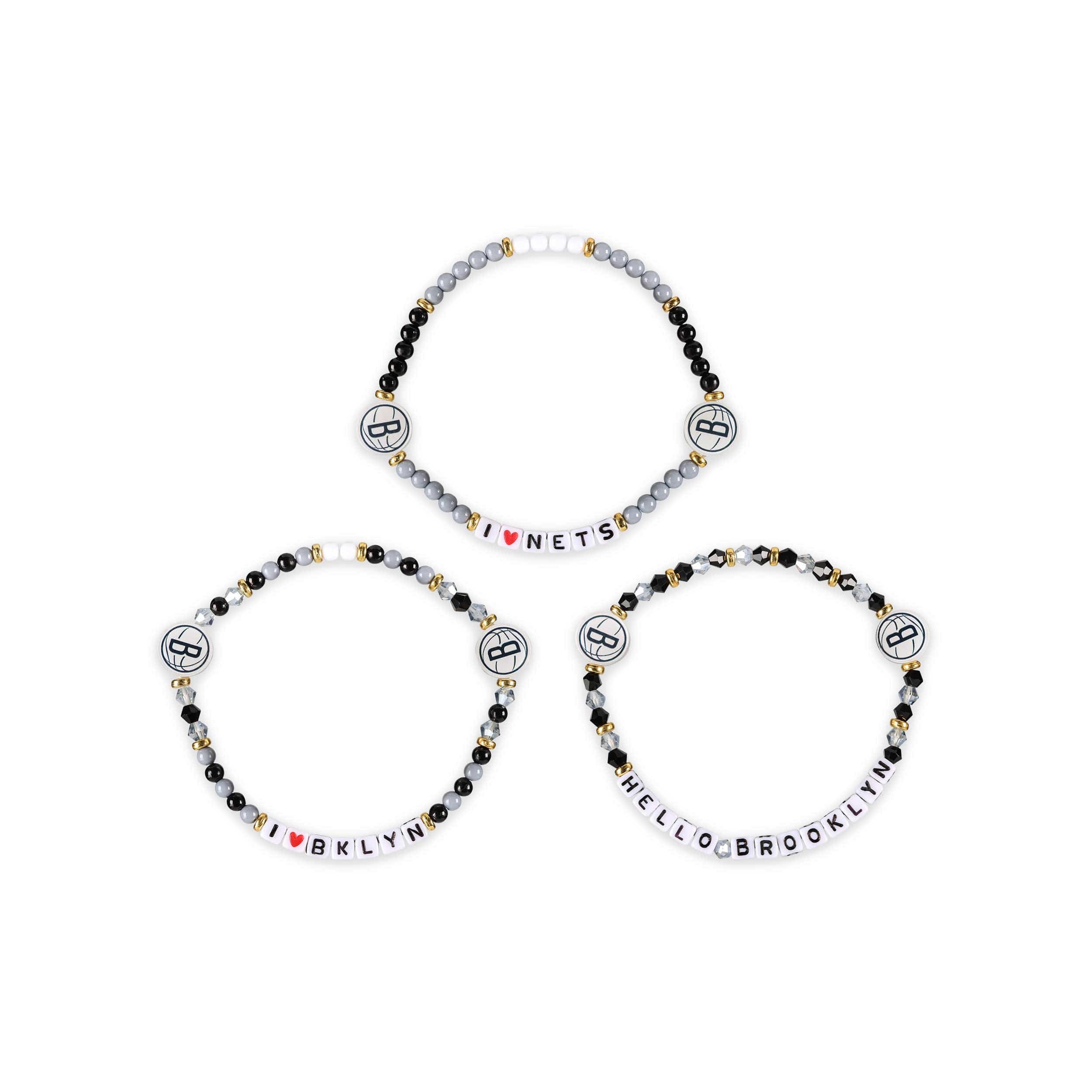 Brooklyn Nets NBA 3 Pack Friendship Bracelet - Image 3