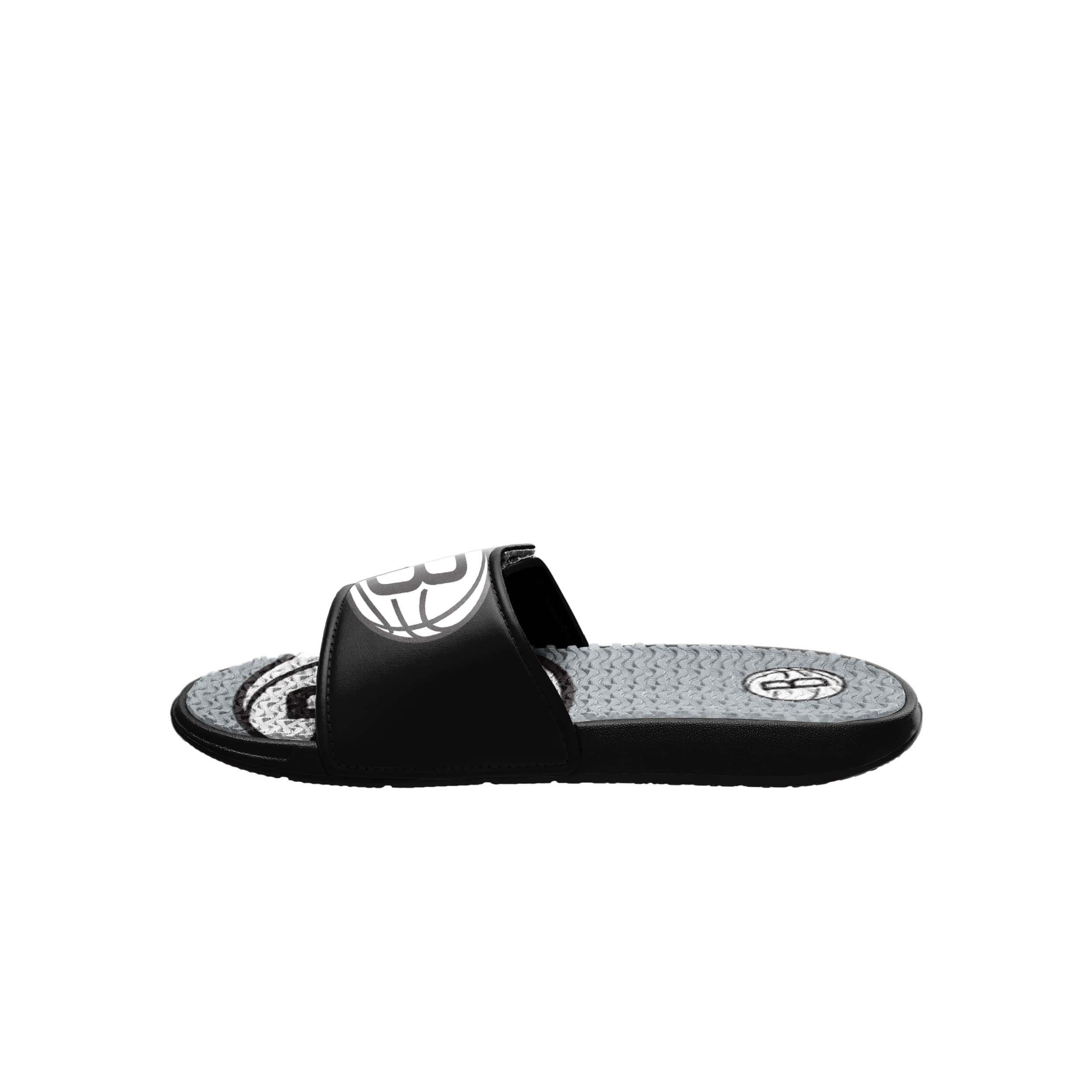 Brooklyn Nets NBA Mens Colorblock Big Logo Gel Slides - Image 4