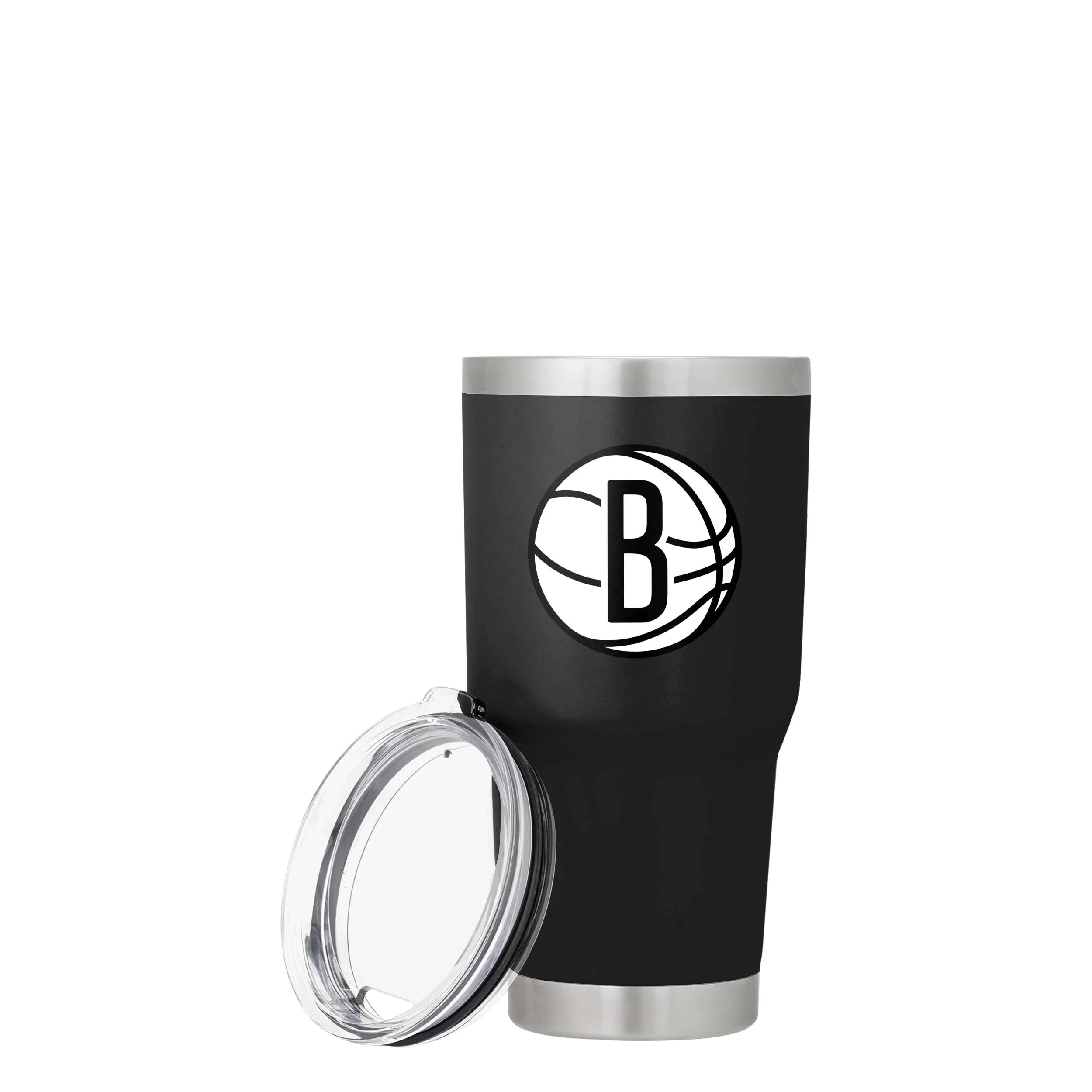 Brooklyn Nets NBA Team Logo 30 oz Tumbler - Image 3