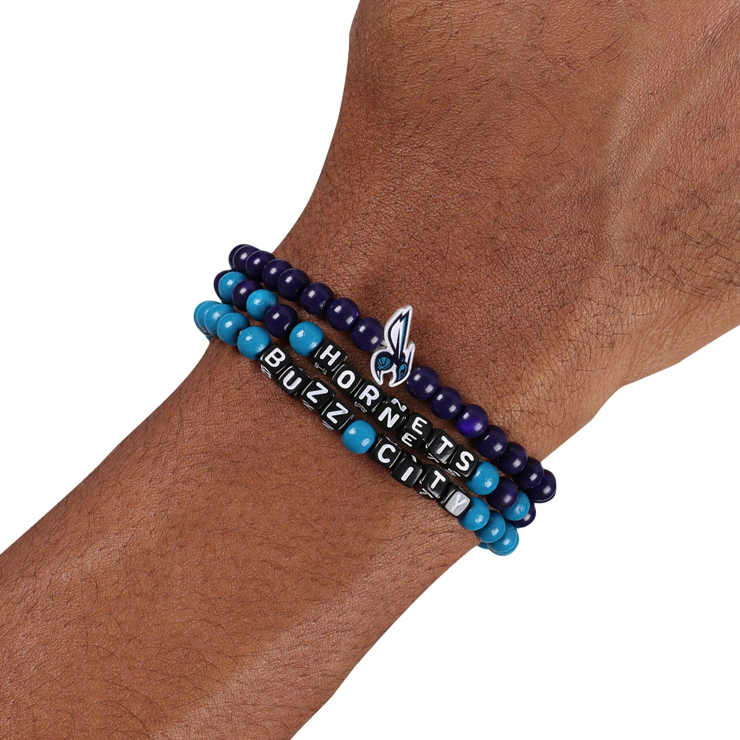 Charlotte Hornets NBA 3 Pack Beaded Friendship Bracelet - Image 4