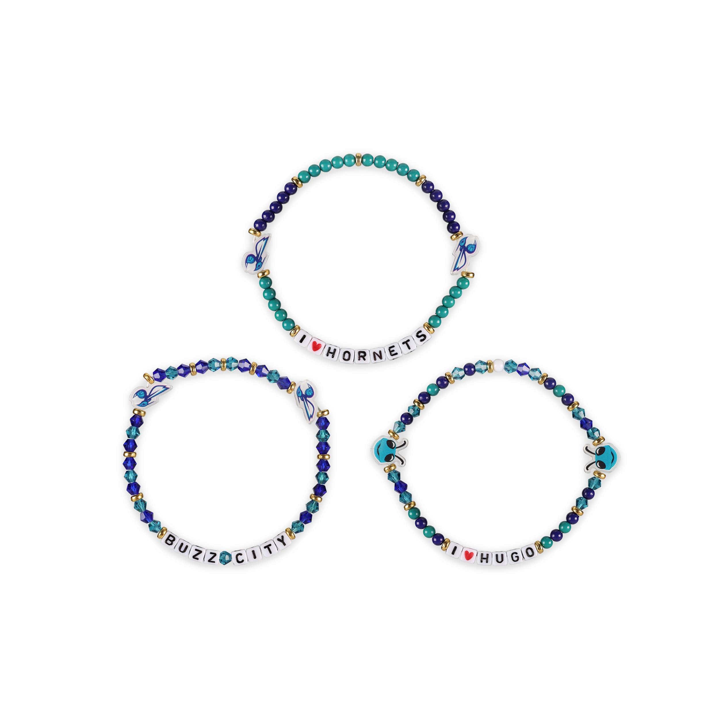 Charlotte Hornets NBA 3 Pack Friendship Bracelet - Image 3