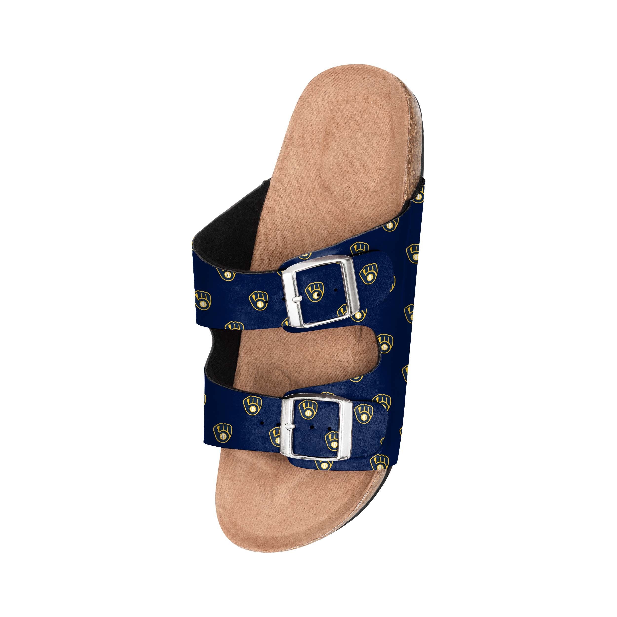 Milwaukee Brewers MLB Womens Team Logo Double Buckle Sandal - Image 3