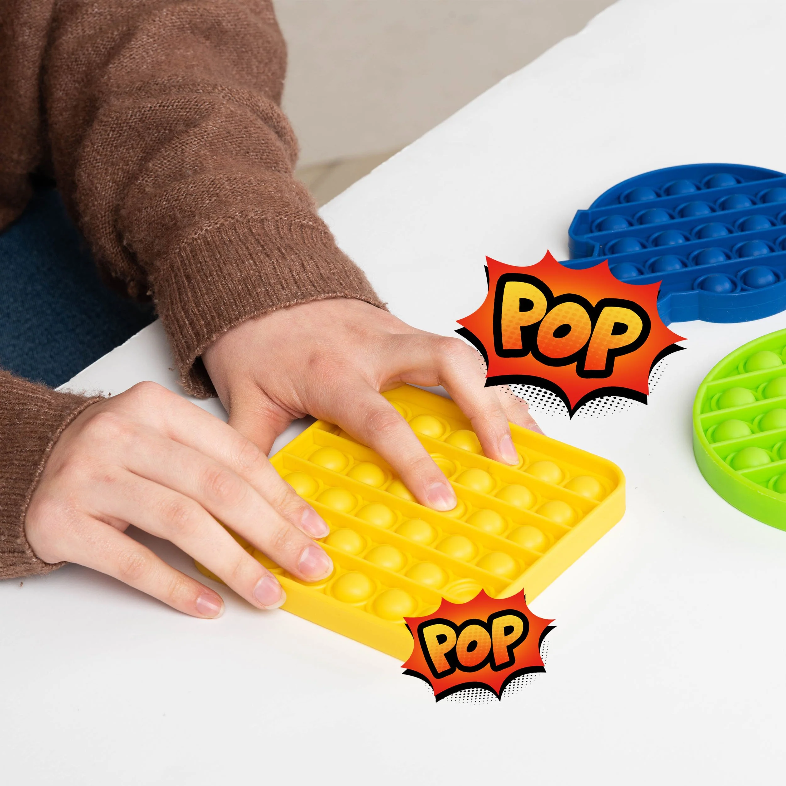 Toronto Raptors NBA 2 Pack Ball & Square Push-Itz Fidget - Image 3