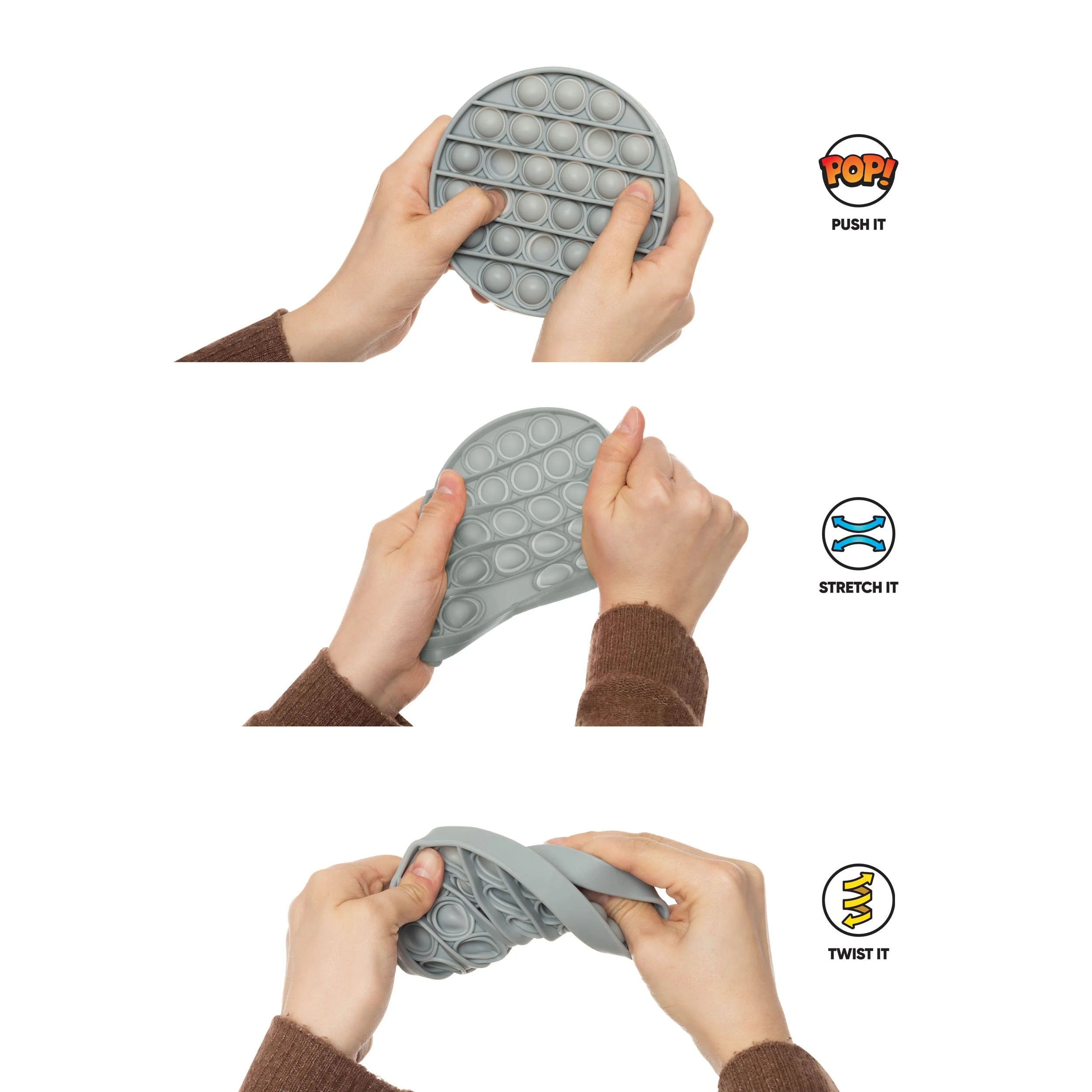 Toronto Raptors NBA 2 Pack Ball & Square Push-Itz Fidget - Image 4